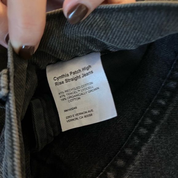 Reformation Cynthia Patch high rise straight jeans - Picture 2 of 4